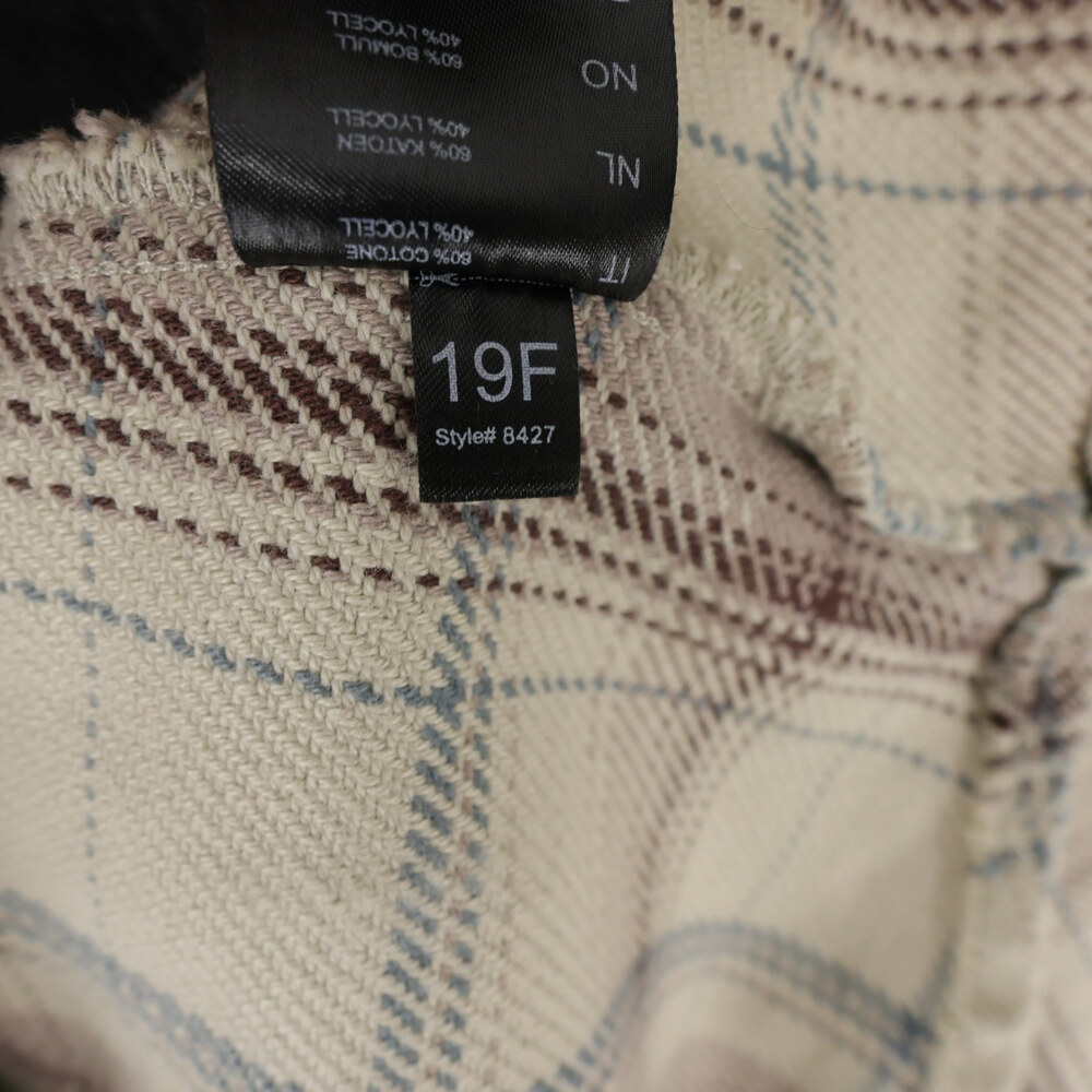 Kuhl Kleo Hoodie Shacket Womens M Cream Plaid Snap Front Fleece Lined Flannel - Picture 11 of 11